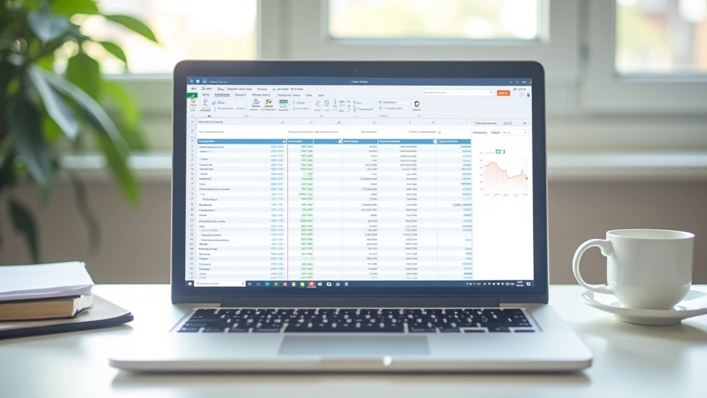 Computer screen showing bank transaction export in spreadsheet format with organized rows and columns