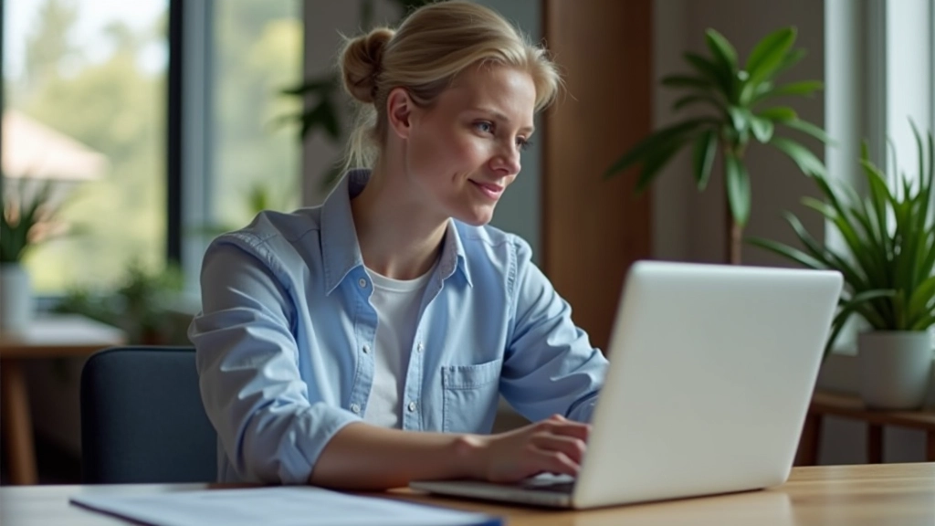 Business owner reviewing mixed personal and business expenses on computer screen at office desk